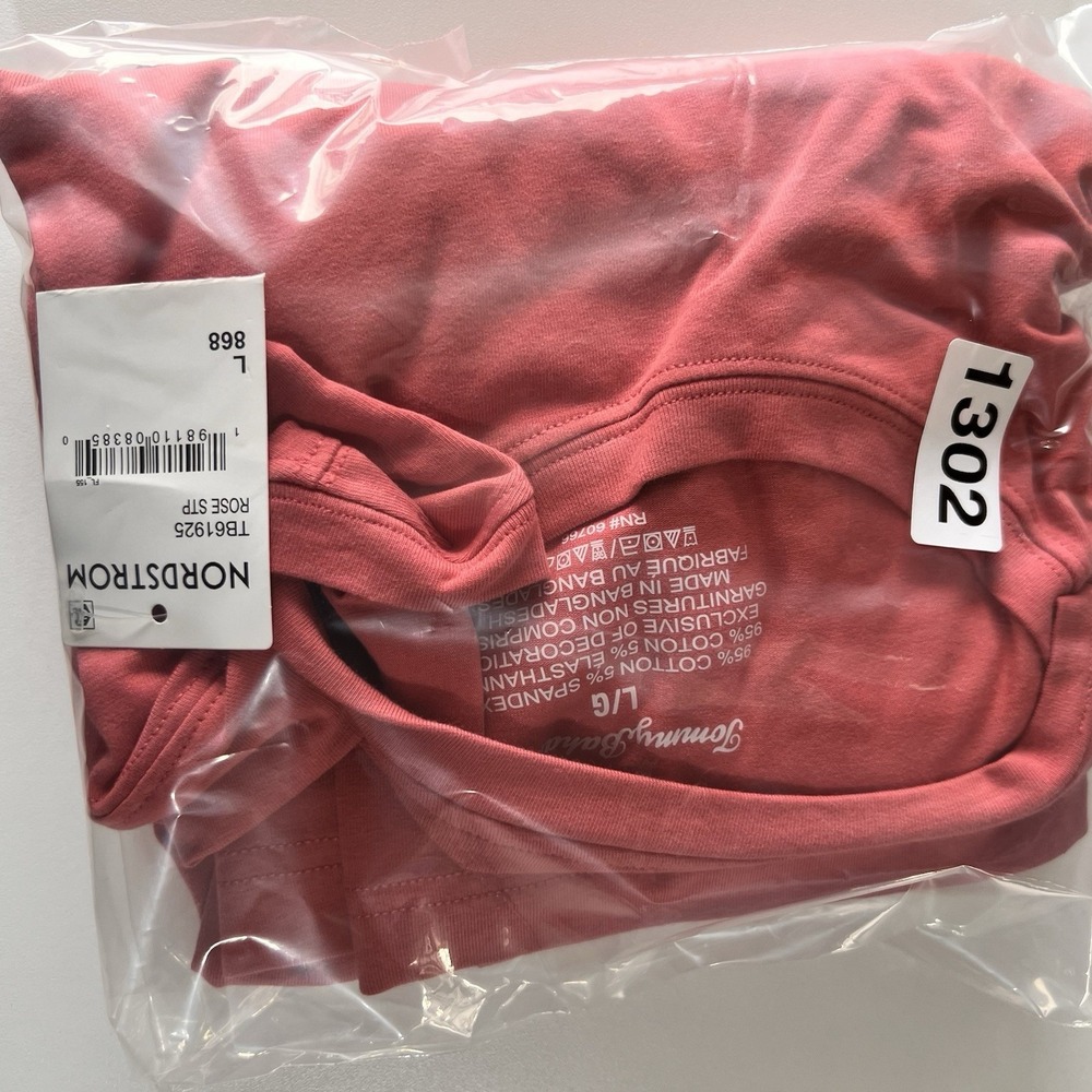 Tommy Bahama Short Sleeve Crew Neck Top, Rose STP, Large - Picture 8 of 8
